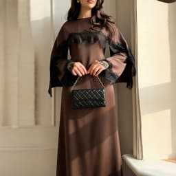 Women Luxurious Satin Floor Length Maxi Dress Elegant Solid Color Long Sleeve Banquet Dress Temperament High Waist Pleated Dress