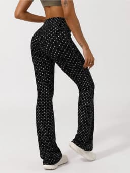 Soft Motion Straight Leg Bottoms Women's Mid-Waist Yoga Pants GYM Leggings Naked Feel Pilates Running Sports Trousers