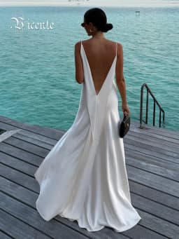 White Satin Slip Maxi Dress Draped Cowl Neck Spaghetti Strap High Split Floor Length Wedding Guest Evening Party Long Dress