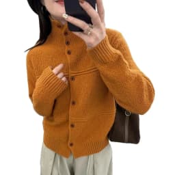 Autumn Winter New Knit Cardigans Female Casual Loose Turtleneck Knitted Button Sweater Woman Soft Thicken Warm Knitwear Jacket