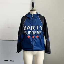 Women Contrast Panel Hooded Lightweight Wind Jacket Front Zipper Letter Star Graphic Loose Outerwear Daily Casual Streetwear