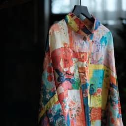 100% Ramie Women Casual Long Shirt New Arrival 2026 Autumn Vintage Style Floral Print Loose Comfortable Female Shirt Dress M2911