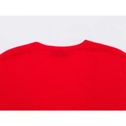 YENKYE New Autumn Women Red Deep V Neck Knit Cardigan Asymmetric Button Loose Long Sleeve Casual Sweater Coat