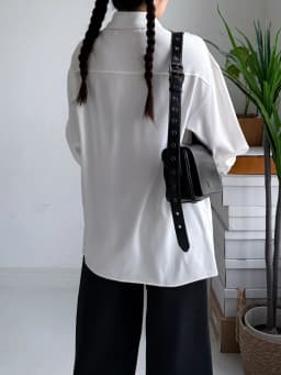 SuperAen Asymmetric Skew Collar Design White Shirt 2026 Spring New Office Lady Oversize Elegant Loose Casual Shirts