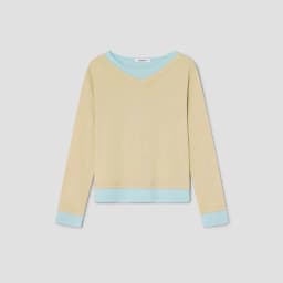 Gias Color-Blocked Faux Two-Piece Long-Sleeve T-Shirt, Regular Shoulder Slim-Fit Top, Layered Slim-Fit Base Shirt, Short T-Shirt Slim-Fit Slimming Inner Layer Base Shirt