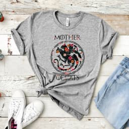 2020 Mother Of Cats Shirt Floral GOT T-Shirt Cute Floral Cat tshirt Cat Lover Tees