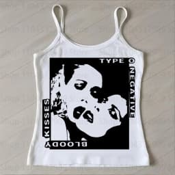 Women Gothic Skull Crossbones Print Cami Tank Top, Y2K Alt Subculture Sleeveless Spaghetti Strap Slim Camisole Summer Inner