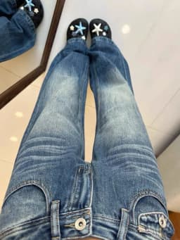 Low Waist Straight Wide Leg Jeans Women Autumn New Washed Draped Slim Retro Streetwear Denim Pants