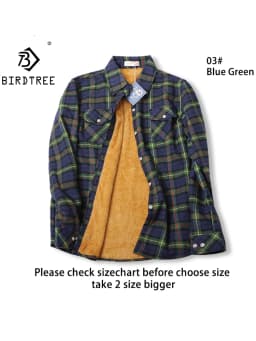 Velvet Thick Warm Women's Plaid Shirt, Female Long Sleeve Tops, M-5XL Winter Fleece Casual Check Blouse, Autumn Clothes T77710A