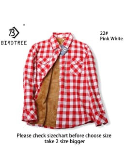 Velvet Thick Warm Women's Plaid Shirt, Female Long Sleeve Tops, M-5XL Winter Fleece Casual Check Blouse, Autumn Clothes T77710A