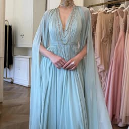 Temperament High Waist Pleated Dress French Style Simple Chiffon Flowy Maxi Dress Elegant V-neck Long Sleeve Slim Banquet Dress