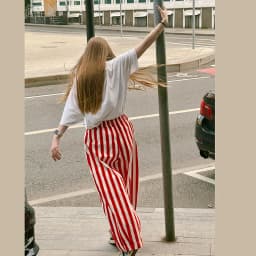 Women Retro Vertical Stripe Matching Two Piece Set Zip Hoodie Jacket Elastic Waist Wide Leg Pants Y2k Casual Street Outfit