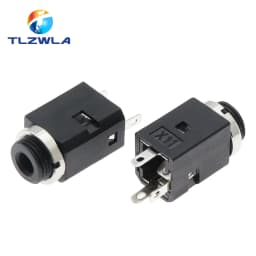 3.5MM Vertical socket 3Pin Stereo Female Socket Jack with Screw 3.5 Audio PJ-341 2 Poles Earphone Hole