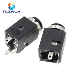 3.5MM Vertical socket 3Pin Stereo Female Socket Jack with Screw 3.5 Audio PJ-341 2 Poles Earphone Hole