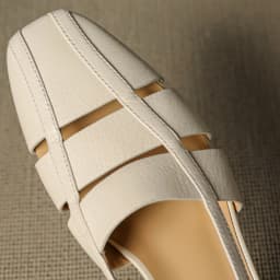 Women's sheepskin narrow band patchwork hollow-out square toe slip-on flats high quality soft comfortable casual summer shoes