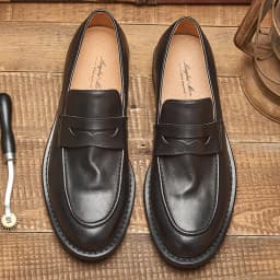 British Penny Loafers Top Layer Cowhide Bean Shoes Handmade Men's Loafers Casual Leather Shoes