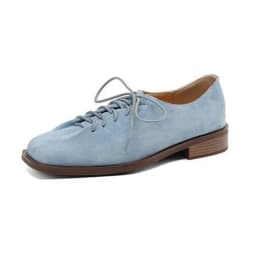 DIMANYU Women's Shoes Real Leather 2026 Spring New Lace-up Single Shoes Female Thick Heels Plus Size Women's Oxford Shoes