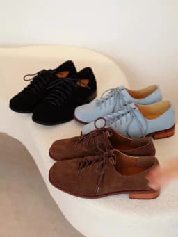 DIMANYU Women's Shoes Real Leather 2026 Spring New Lace-up Single Shoes Female Thick Heels Plus Size Women's Oxford Shoes