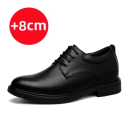 High End Brand Office Business Dress Shoes Men's Inner Height Shoes Thick Soled Simple Black Men's Genuine Leather Casual Shoes