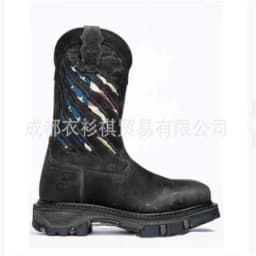 New Classic Denim Boots V-bottom Genuine Goodyear Handicraft Men's Boots Round Head Locomotive Boots Zapato De Hombre 35 48