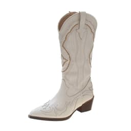 Autumn Embroidered Western Cowboy Boots new Square Heels Pointed shoes Casual fashion long boots Comfortable waterproof shoes