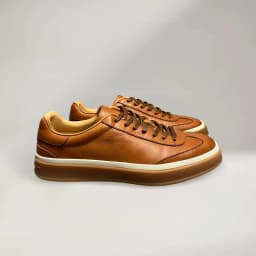 YETTIES Unisex Spring Soft Cowhide Leather Platform Sneakers Breathable Comfort Height-Increasing Durable Non-Slip Casual Shoes