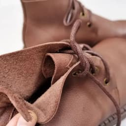 Genuine Leather Wide Toe Women's Shoes Spring Cowhide Short Boots Soft Sole Lace-up High-top Original Single Shoes