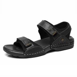 First-Layer Cowhide Men's Sports Sandals, Open-Toe Outdoor Non-Slip Sandals, Casual Men's Shoes, Outdoor Fashion Beach Shoes, Li