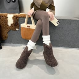 AIIYUQI Women's Snow Boots With Invisible 8CM Height Increase 2026 Winter New Plush Short Boots Furry Warm Women's Ankle Boots