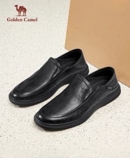 Golden Camel Men's Casual Shoes Comfortable Non-slip Leather Soft Sole Walking Flats 2026 New Men Business Lightweight Loafers