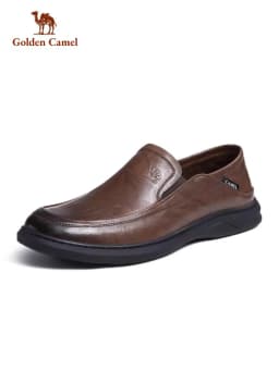 Golden Camel Men's Casual Shoes Comfortable Non-slip Leather Soft Sole Walking Flats 2026 New Men Business Lightweight Loafers