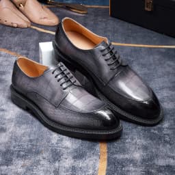 Luxury Man Dress Shoes Increased Height Oxfords Shoe Genuine Cowhide Leather Crocodile Pattern Elegant Wedding Male Footwear