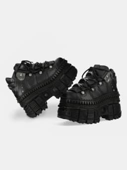 2025 Rock Locomotive Small Leather Goth Platform Retro Metal High-top Street Shooting Men and Women Same Single Shoes 10cm