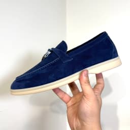 Suede Leather Loafers for Women Summer Walk Designer Flat Shoes Fashion Causal Moccasines Metal Pendant High Quality Comfortable
