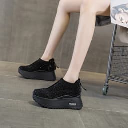 CICIYANG 8cm Thick-soled Women Hollow Sandals 2025 Summer New Casual Large-size Non-slip Female Sneakers Shoes Breathable Sandal