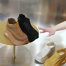 CICIYANG 8cm Thick-soled Women Hollow Sandals 2025 Summer New Casual Large-size Non-slip Female Sneakers Shoes Breathable Sandal