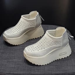 CICIYANG 8cm Thick-soled Women Hollow Sandals 2025 Summer New Casual Large-size Non-slip Female Sneakers Shoes Breathable Sandal