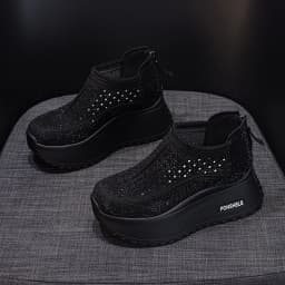 CICIYANG 8cm Thick-soled Women Hollow Sandals 2025 Summer New Casual Large-size Non-slip Female Sneakers Shoes Breathable Sandal