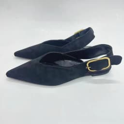 Pointed Toe Women Slingback Flats Back Strap High Quality Faux Suede Designer Brand Casual Daily Retro Female Roman Shoes