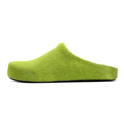 2026 Horsehair Italy Real Leather Slides fur Slippers Women Mule Runway Flats Thick Sole Leisure Luxury Designer Shoes