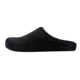 2026 Horsehair Italy Real Leather Slides fur Slippers Women Mule Runway Flats Thick Sole Leisure Luxury Designer Shoes