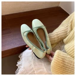 2026 Spring Round Toe Flat Casual Shoes Women Flats Ballet Female Ballerina Soft Moccasins Female Bow Knot Shallow Classic Mujer