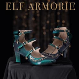 Japanese Retro Lolita Bow Cat's Eye Gem Leather High Heels Pumps Ladies Cupid Heart Mary Jane Lo Shoes Women's Single Shoes