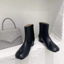 New Brand Design Tabi Boots Women Round High Heels Woman Shoes Fashion Split Toe Ankle Boots Women Botas De Mujer Zapatos Mujer