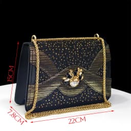 2025 Luxurious Italian Women's Party Shoe and Bag Set – Elegant Black Rhinestone Peep-Toe High Heels Sandals for Weddings