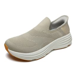 New Men Wide Toe Slip On Mesh Sneakers Breathable Thick Sole Shock Absorbing Walking Shoes Casual Commuting Shoes