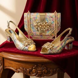 New Arrive Nigerian Women Heel Party Shoes and Bag Set Purple Colour Rhinestone Handbag Italian Design Wedding INS 2026