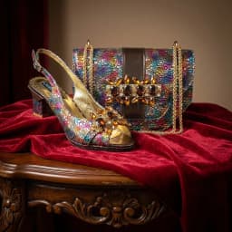 New Arrive Nigerian Women Heel Party Shoes and Bag Set Purple Colour Rhinestone Handbag Italian Design Wedding INS 2026