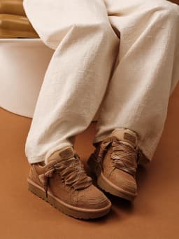 Winter Warm Wool Lined Sneakers for Women Cow Suede Leather Oxford Cloth Low Top Platform Casual Shoes EVA Thick Sole