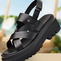 7cm Thick Soled Men's Sandals Inner Height Increasing Hollow Out Genuine Leather Summer Breathable Beach Sandals for Men